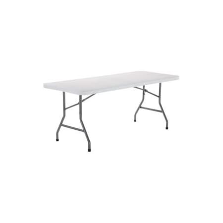 National Public Seating Interion Plastic Folding Table, 30 x 72, White INT-BT3072-21